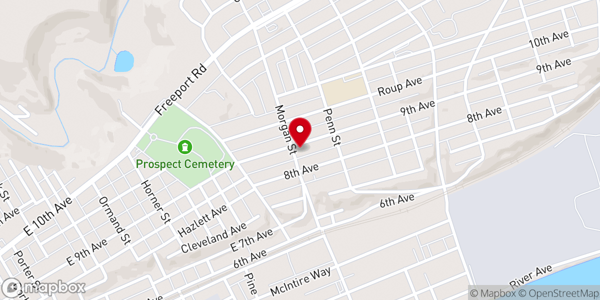 Map showing location of Shiloh Baptist Church
