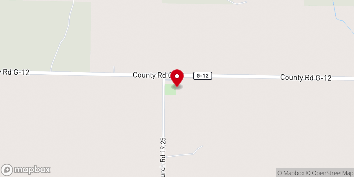 Map showing location of New Life Baptist Church
