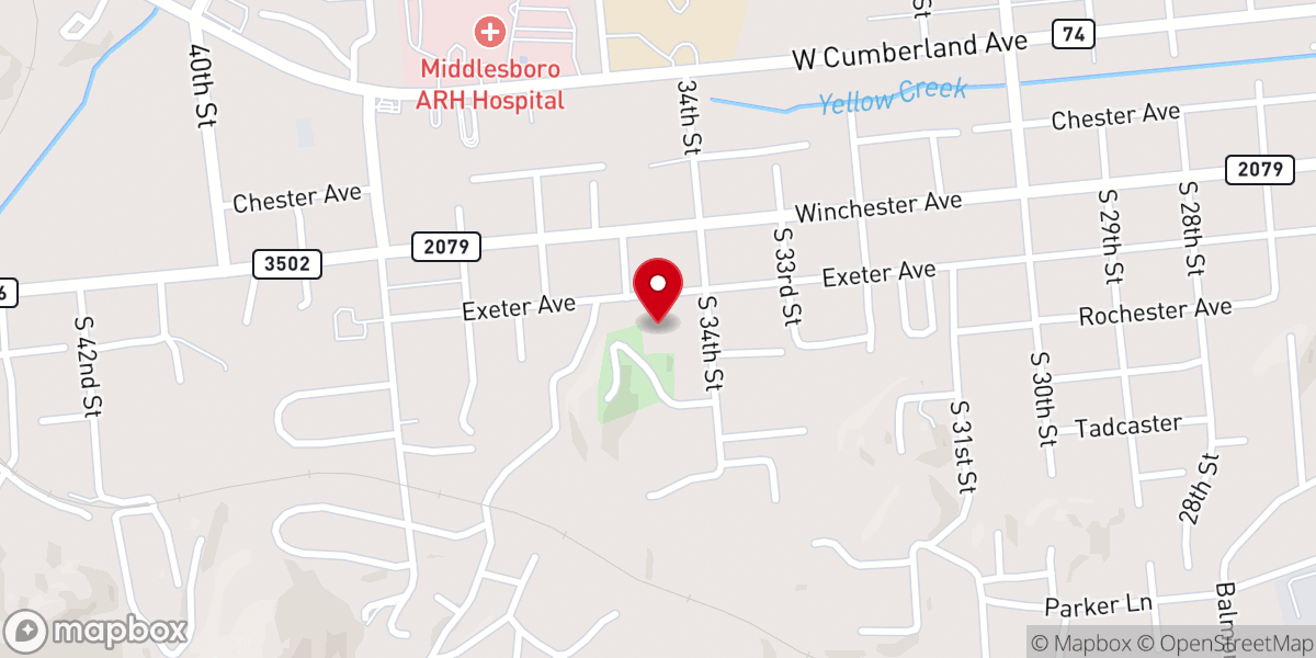 Map showing location of Shiloh Church
