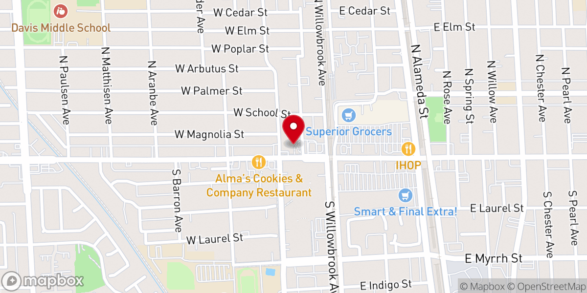 Map showing location of Jericho Missionary Baptist Church
