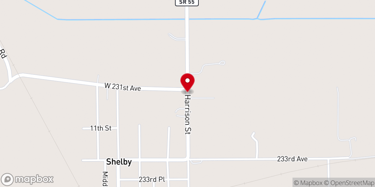 Map showing location of Grace Pentecostal Church