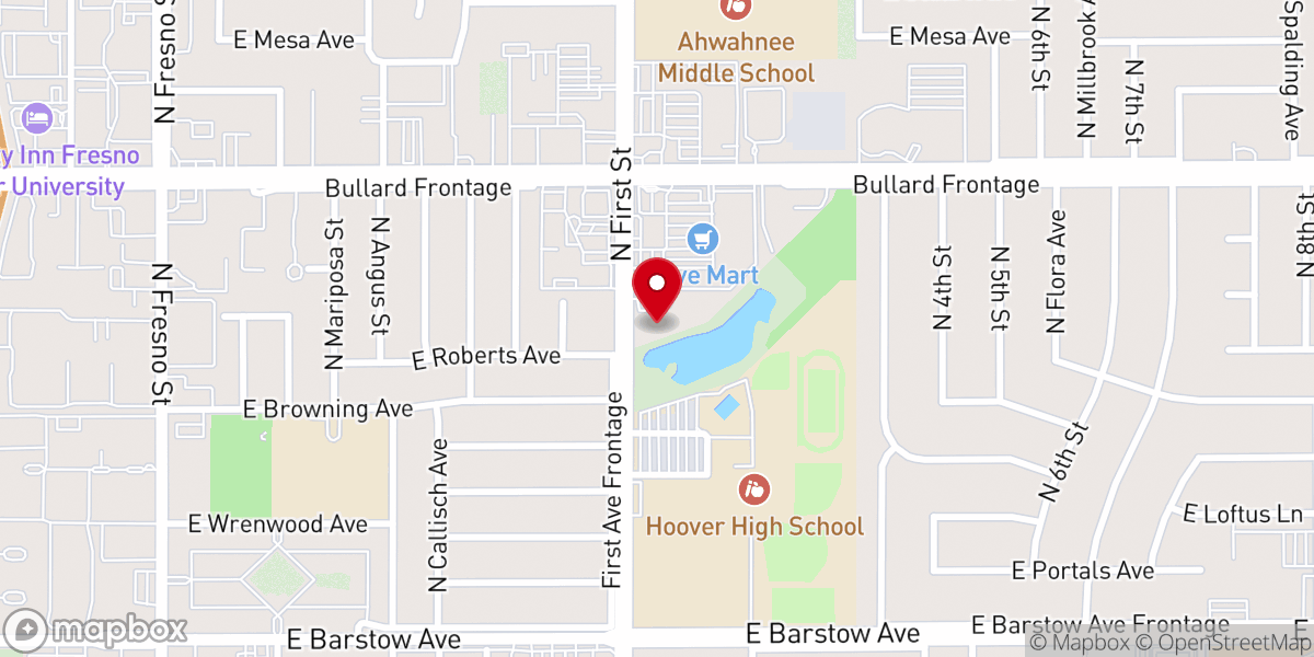 Map showing location of New Life Christian Assembly