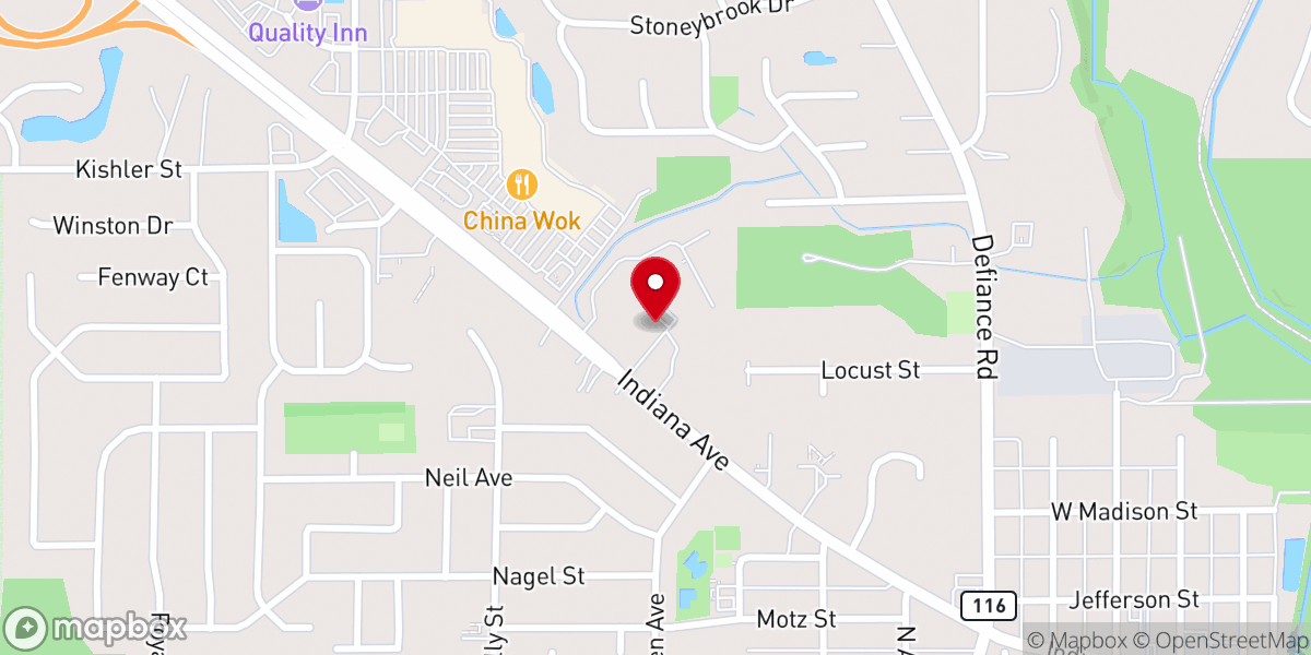 Map showing location of Living Hope Worship Center