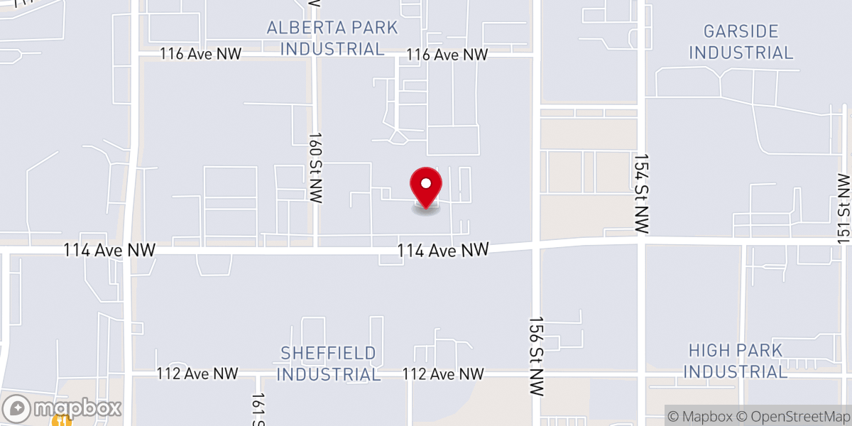 Map showing location of Edmonton Ghanaian Seventh-Day Adventist Church