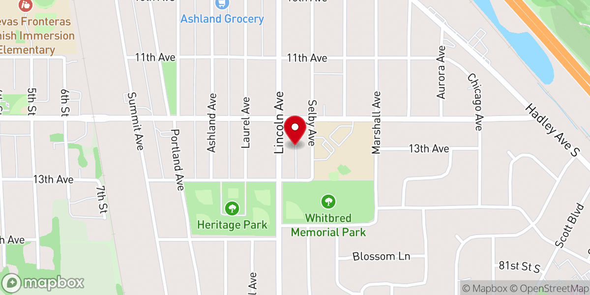 Map showing location of Community United Church of Christ