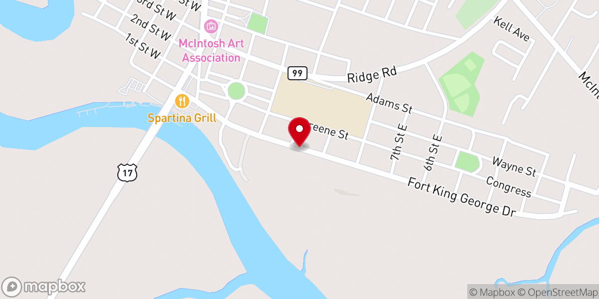 Map showing location of Caring Connection Chaplaincy