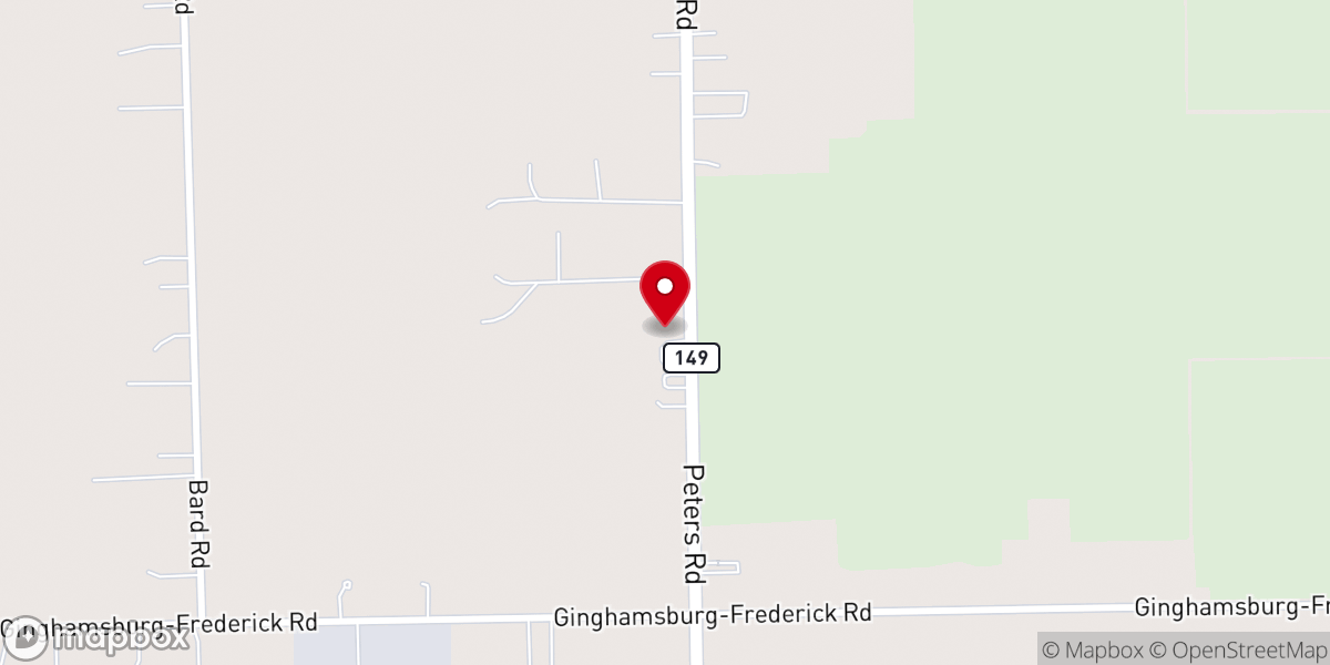Map showing location of Middle District Church of the Brethren