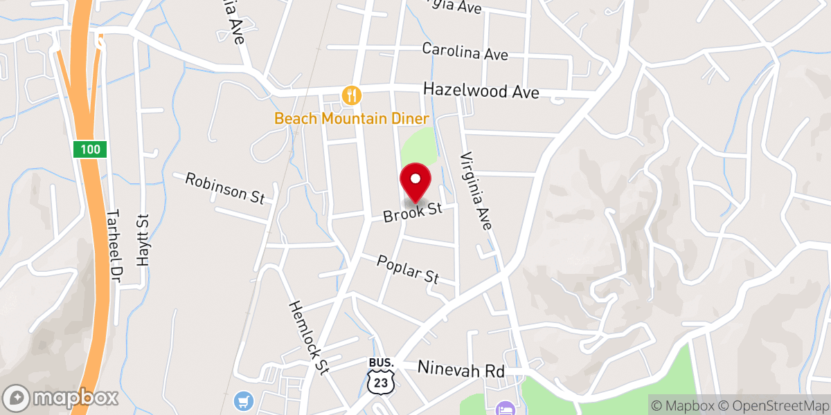 Map showing location of Mission Baptist Church