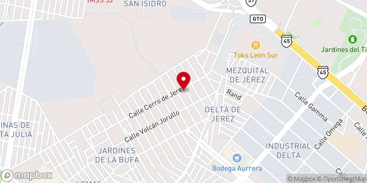 Map showing location of Parroquía de la Exaltación de la Santa Cruz