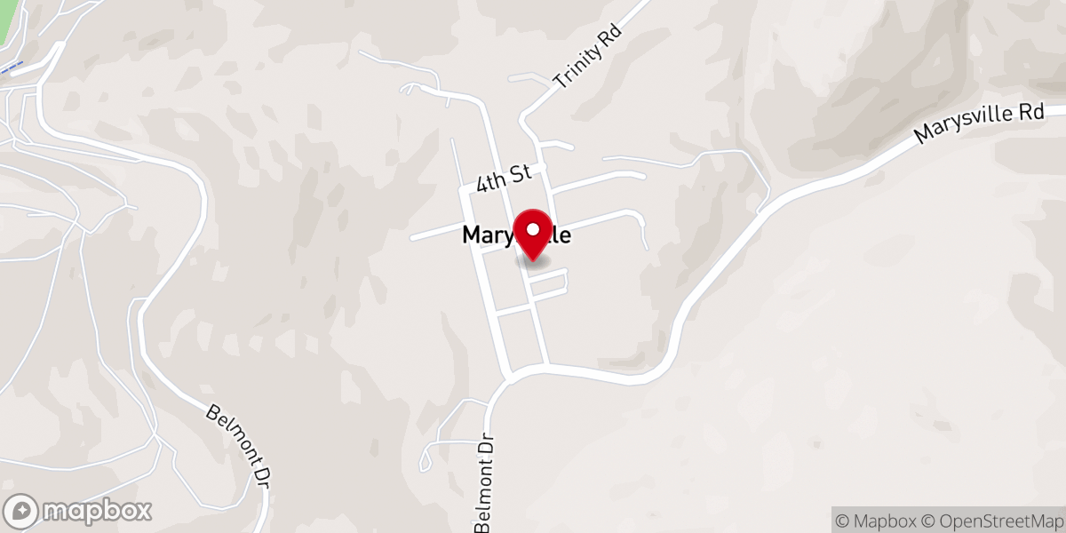 Map showing location of Our Lady Of Lourdes