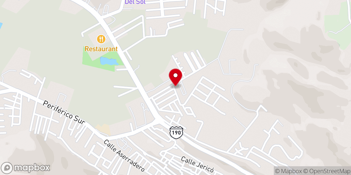 Map showing location of Sion CDG San Cristóbal de las Casas