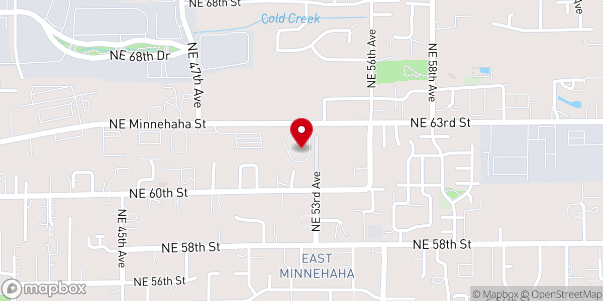 Map showing location of House of Peace Church