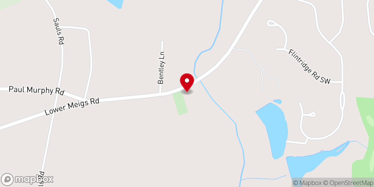 Map showing location of Midway Freewill Baptist Church
