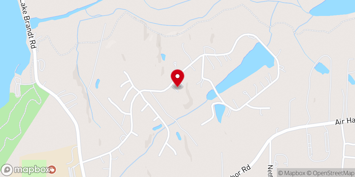 Map showing location of Lake Brandt Baptist Church