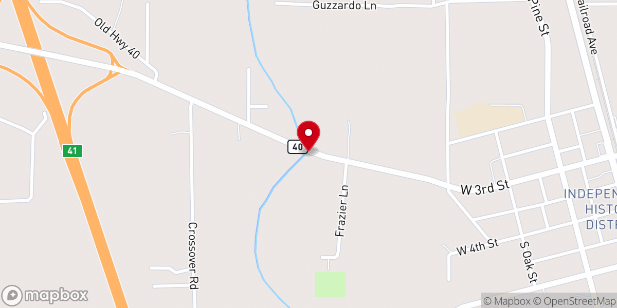 Map showing location of Independence United Methodist Church