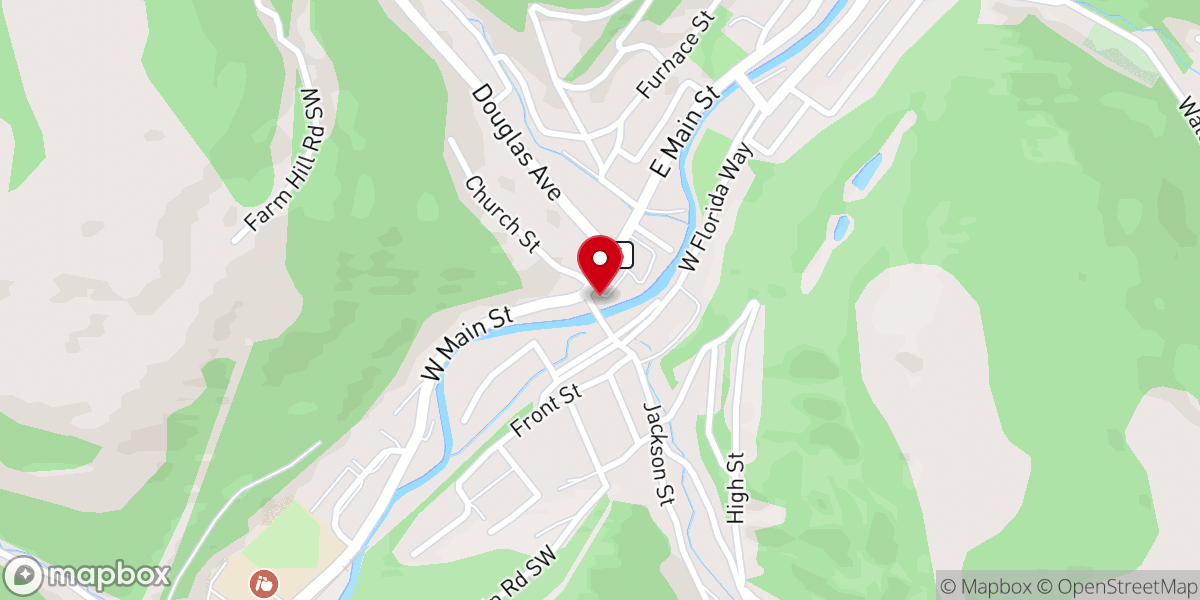 Map showing location of Bethel Pentecostal Holiness Church
