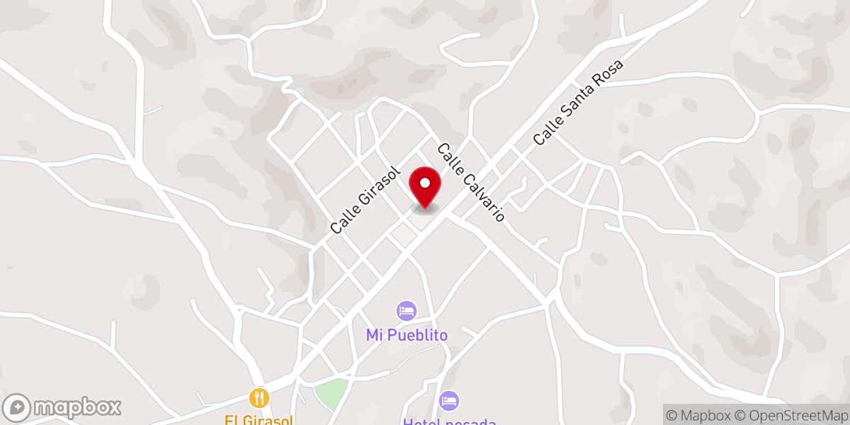 Map showing location of Templo de San Juan Bautista