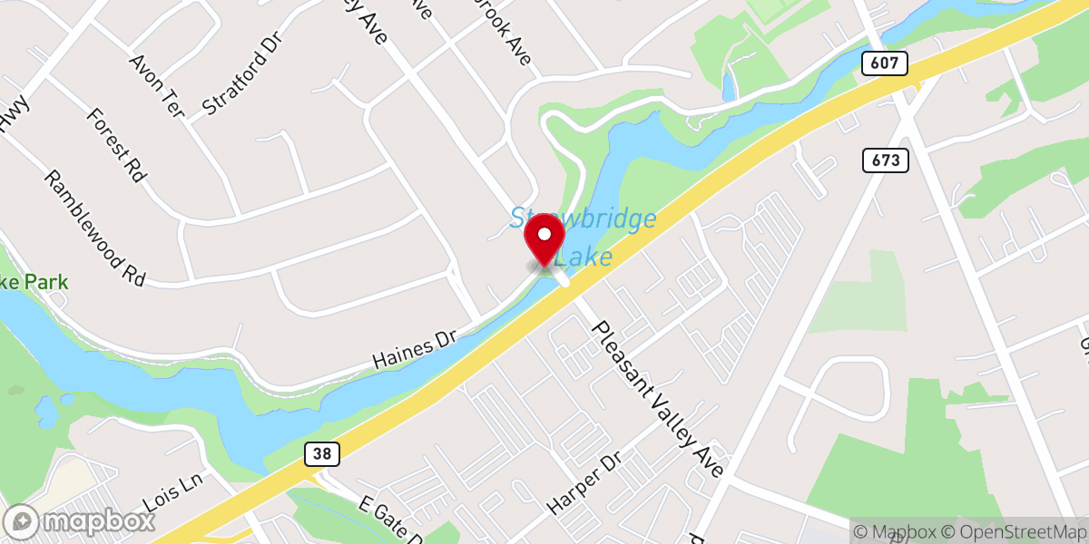 Map showing location of Strawbridge Lake Park