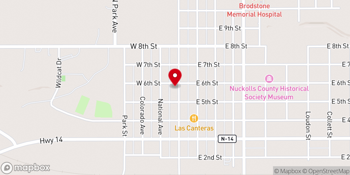 Map showing location of First Presbyterian Church