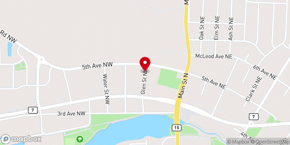 Map showing location of Calvary Wesleyan Church