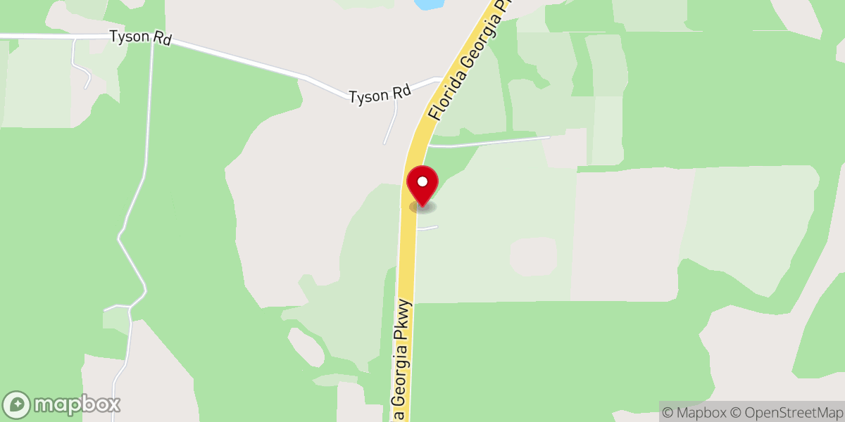 Map showing location of Mount Olive Church