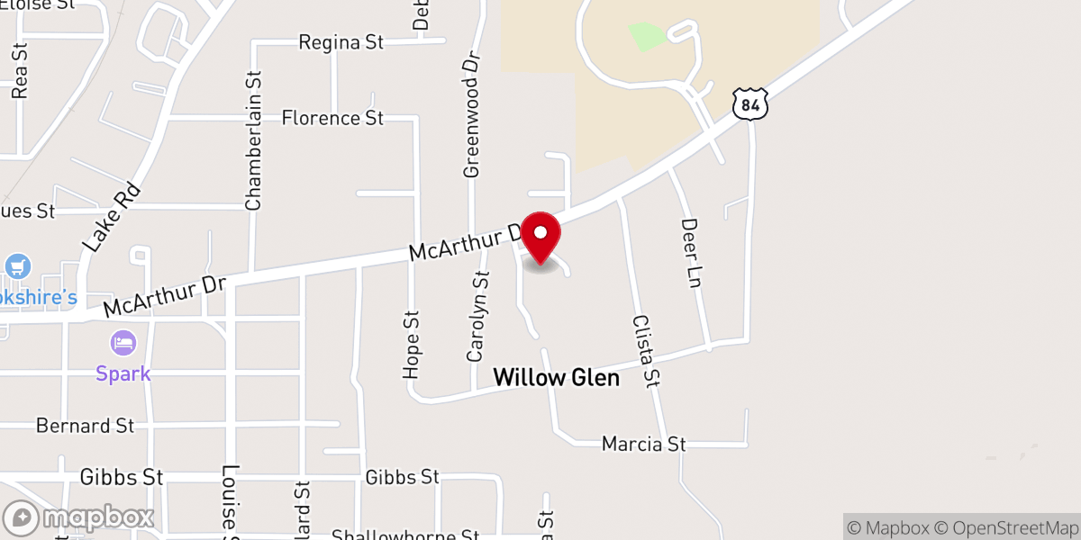 Map showing location of First Baptist Church-Mansfield