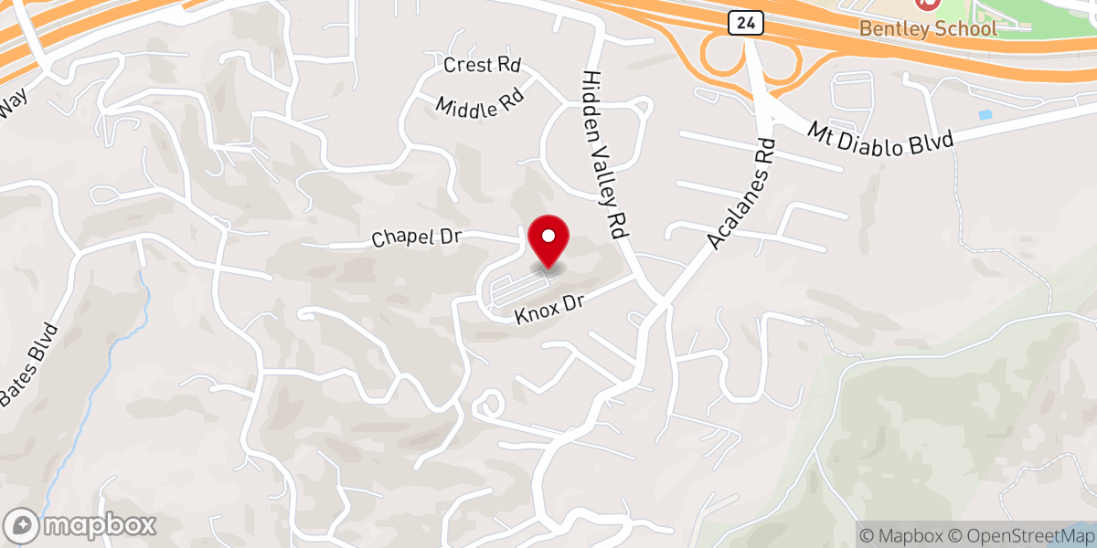 Map showing location of Lafayette-Orinda Presbyterian Church
