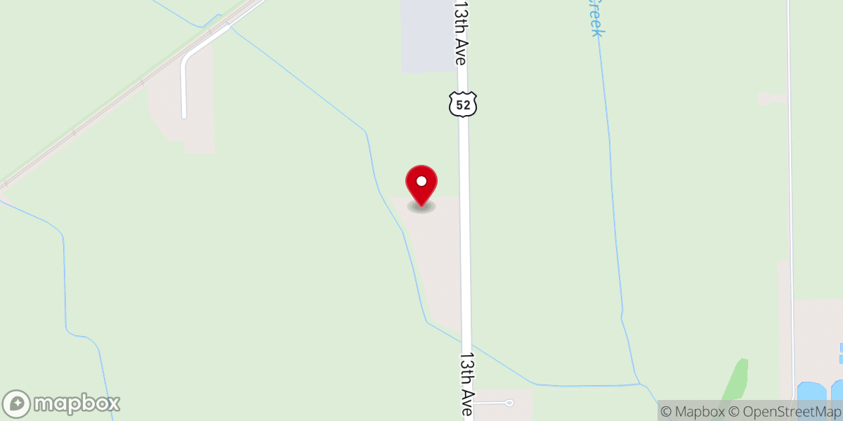 Map showing location of Mendota Bible Church