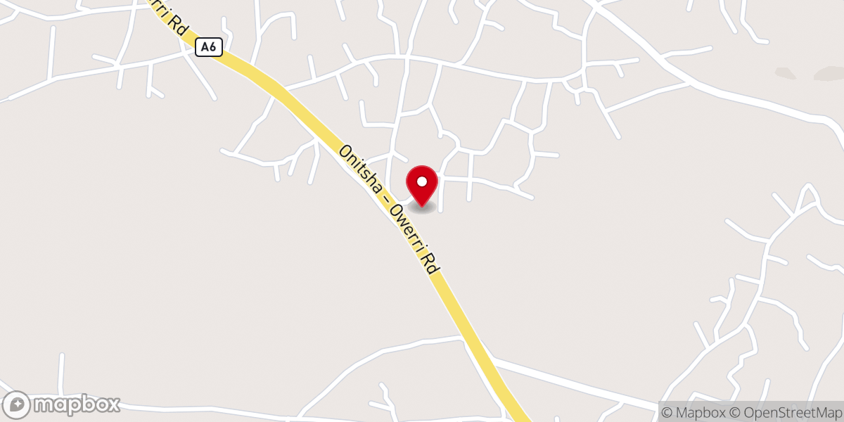 Map showing location of St. John's Catholic Church Oraifite