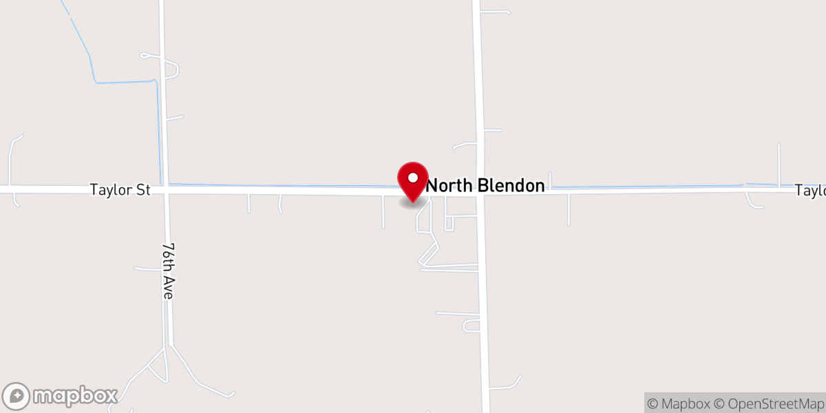Map showing location of North Blendon Christian Reformed Church