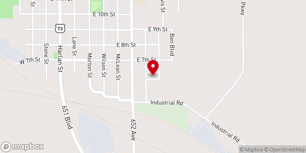 Map showing location of Good News Assembly of God Church