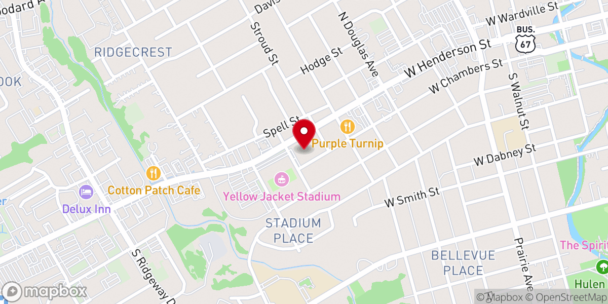 Map showing location of St Mark United Methodist Church