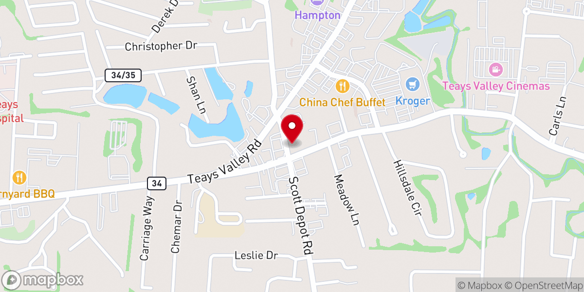 Map showing location of Cross of Grace Lutheran Church