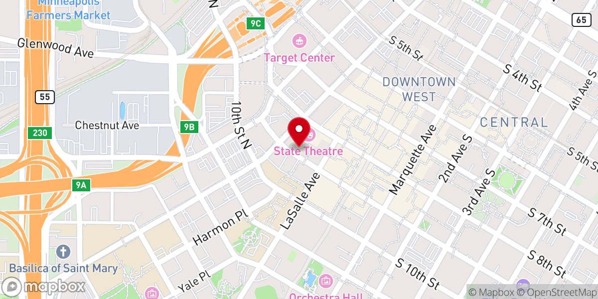 Map showing location of Living Faith at Work