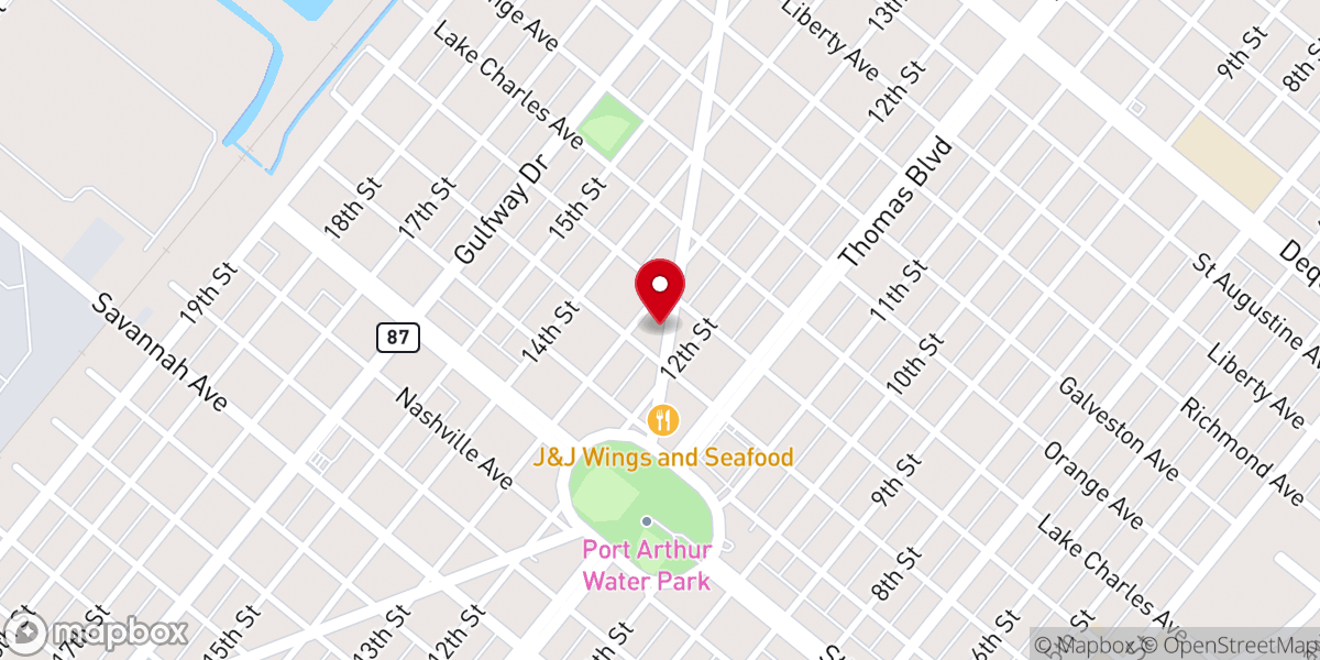 Map showing location of Shilo Missionary Baptist Church of Port Arthur TX