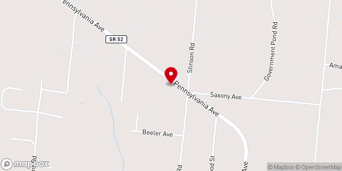 Map showing location of Allardt First Baptist Church