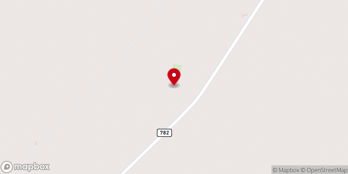 Map showing location of Millville Church