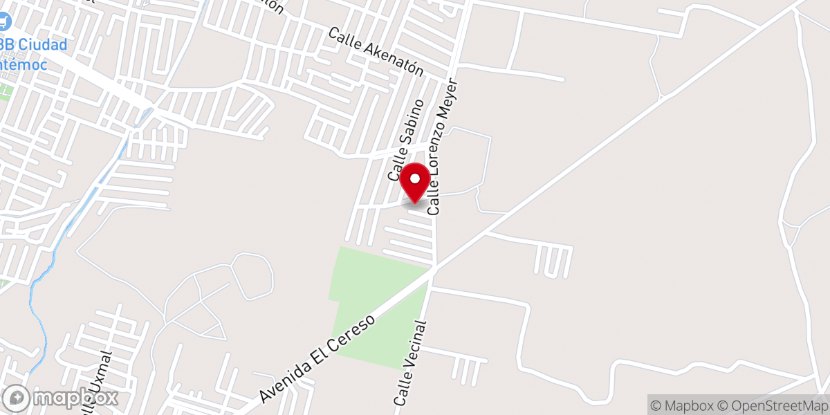 Map showing location of Iglesia Cristiana Pentecostal Vino Nuevo