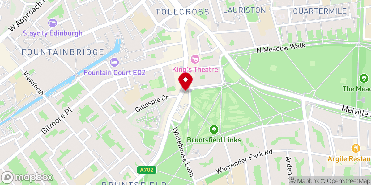 Map showing location of Barclay Viewforth Church of Scotland