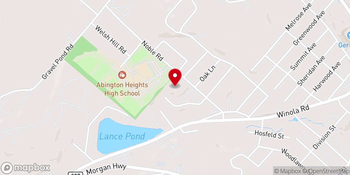 Map showing location of Hillside Haven Community Church