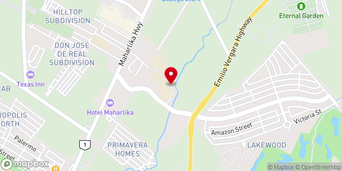 Map showing location of College of the Immaculate Conception
