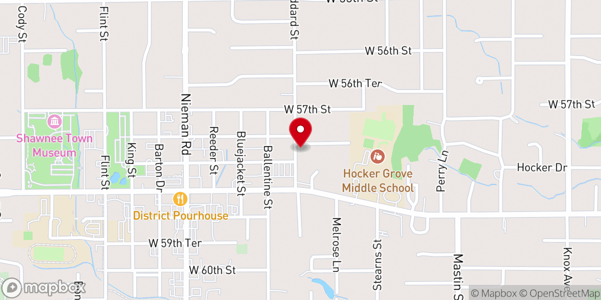 Map showing location of OVERLAND PARK FOURSQUARE CHURCH