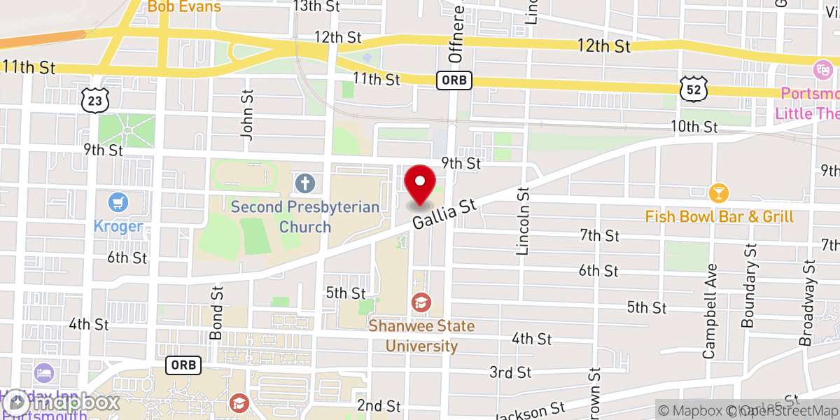 Map showing location of Holy Redeemer Catholic Church