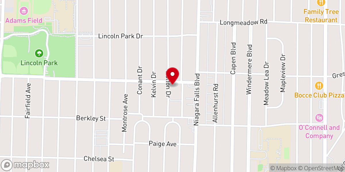 Map showing location of St. Michael's Eritrean Orthodox Tewahado Church