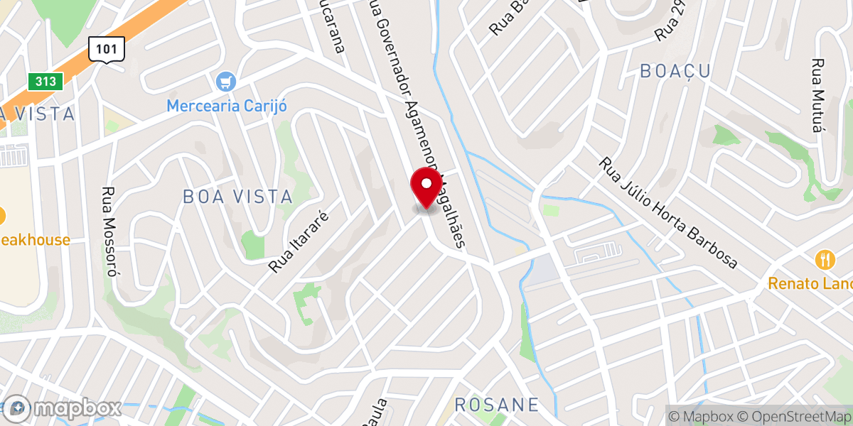 Map showing location of Igreja Universal