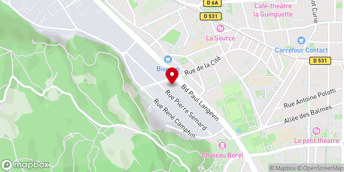 Map showing location of ÉGLISE DU MESSAGE CHRIST TABERNACLE DE GRENOBLE