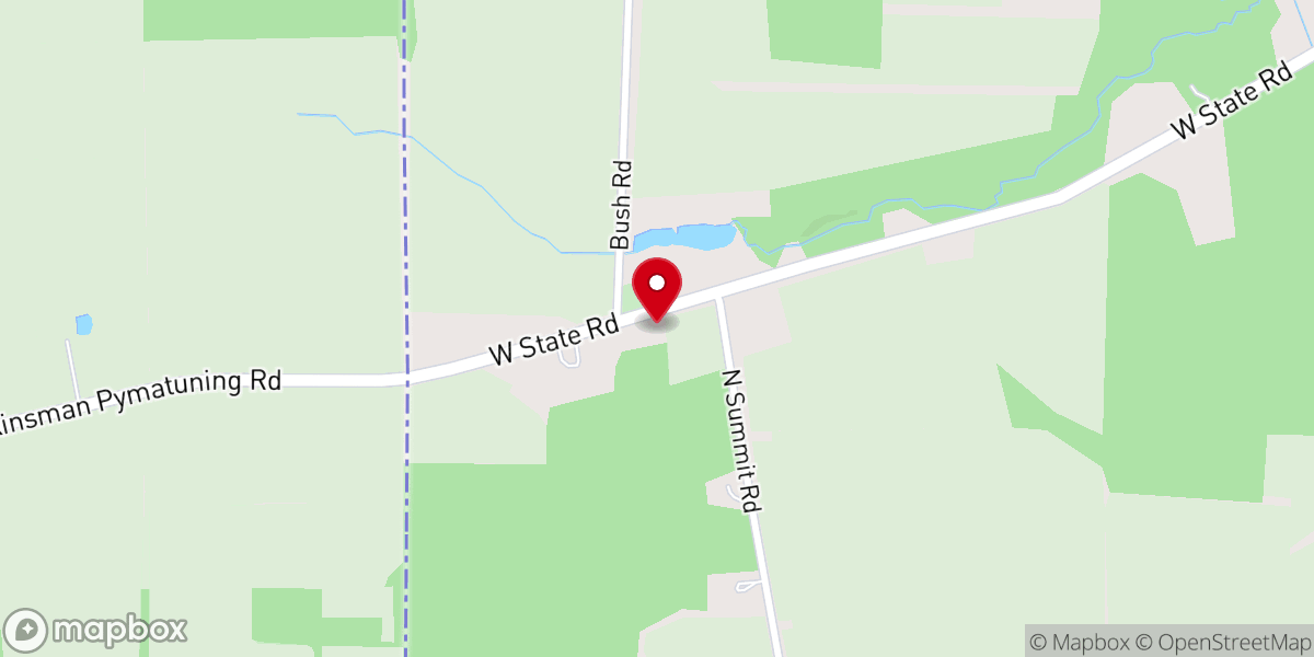 Map showing location of State Line Church