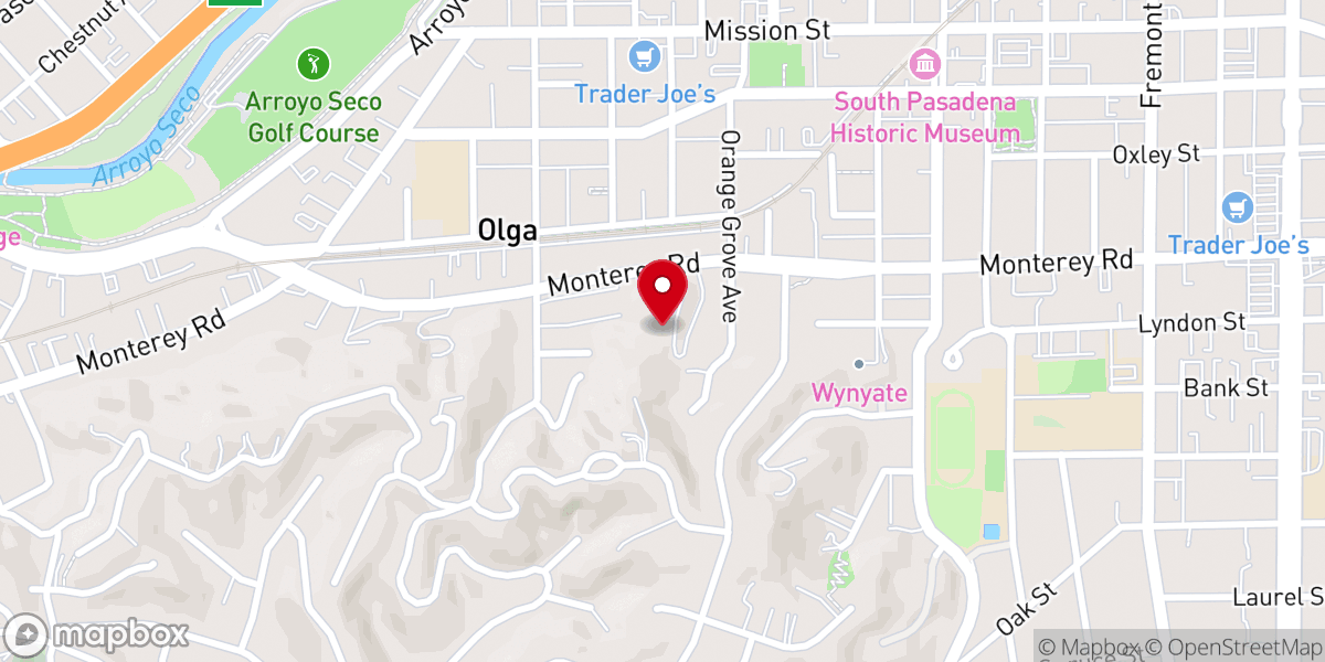 Map showing location of South Pasadena Pacific Korean United Methodist Church