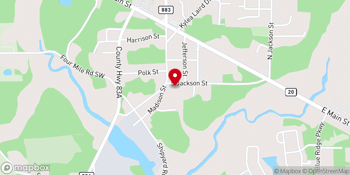 Map showing location of United Pentecostal Church