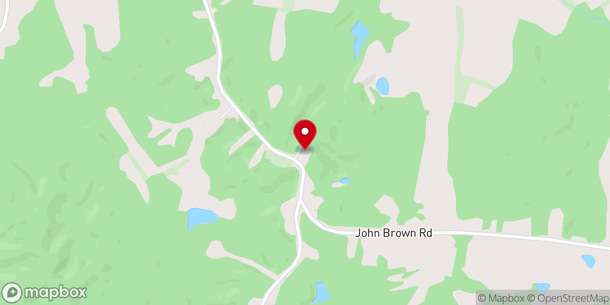 Map showing location of Rocky Springs Primitive Baptist Church